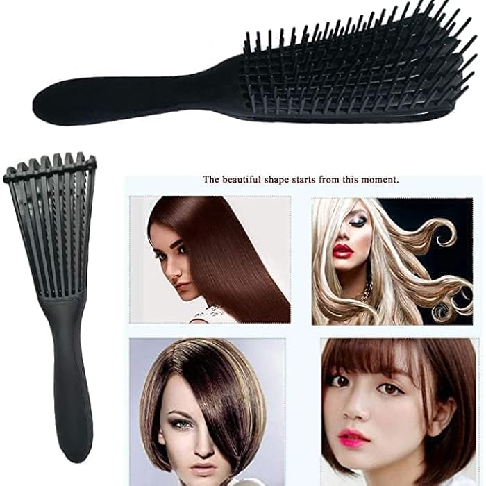 Two pieces Brush for Curly Hair Non-slip Rubber Octopus Hair Brush Comb Scalp Massage Brushes Bathroom Accessories(Multicoror) - Image 4